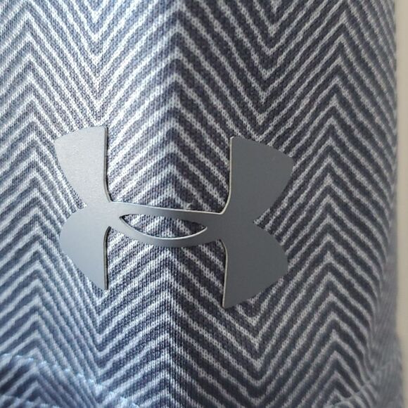 UNDER ARMOUR CONGRESSIONAL CC HERRINGBONE ZIG ZAG GOLF POLO SHIRT GRAY LARGE - Picture 5 of 6
